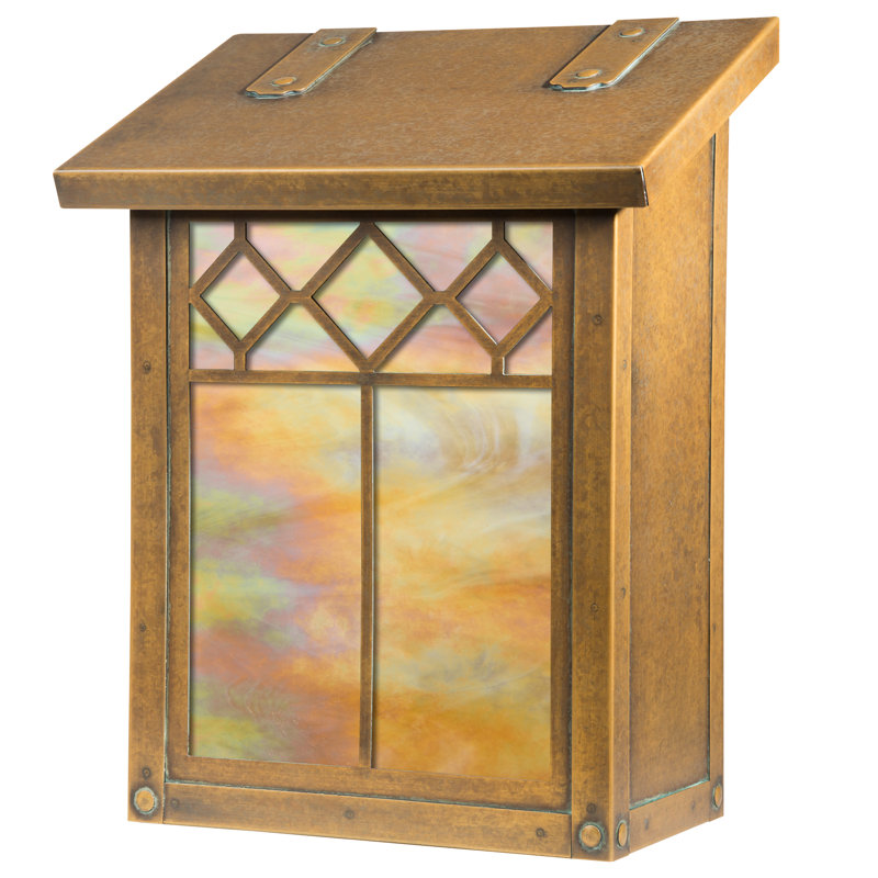 Boîte aux lettres murale Matrix, Or irisé, Laiton chaleureux