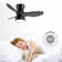 Sirius Indoor Black Flush Mount Ceiling Fan With LED Light Bulbs With Remote Control