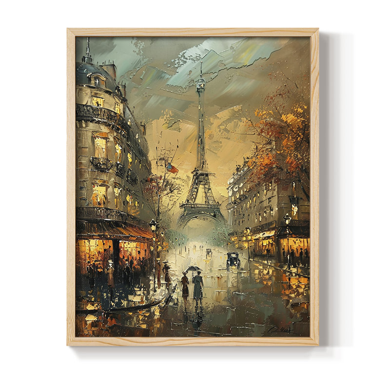 LANDSCAPES Series CCCLXIV Framed Print - Solid Wood, 30" H x 24" W, Natural