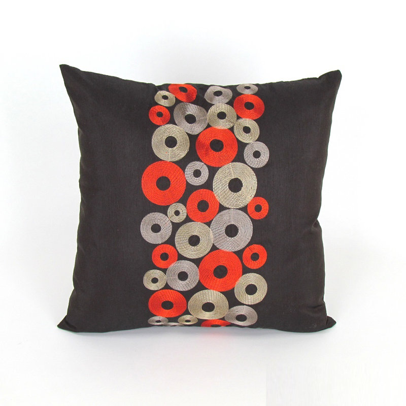 Embroidered Throw Pillow