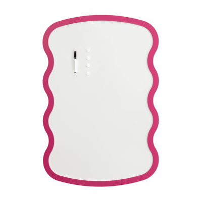 Scalloped Magnetic Dry-Erase Board with Marker and Magnets