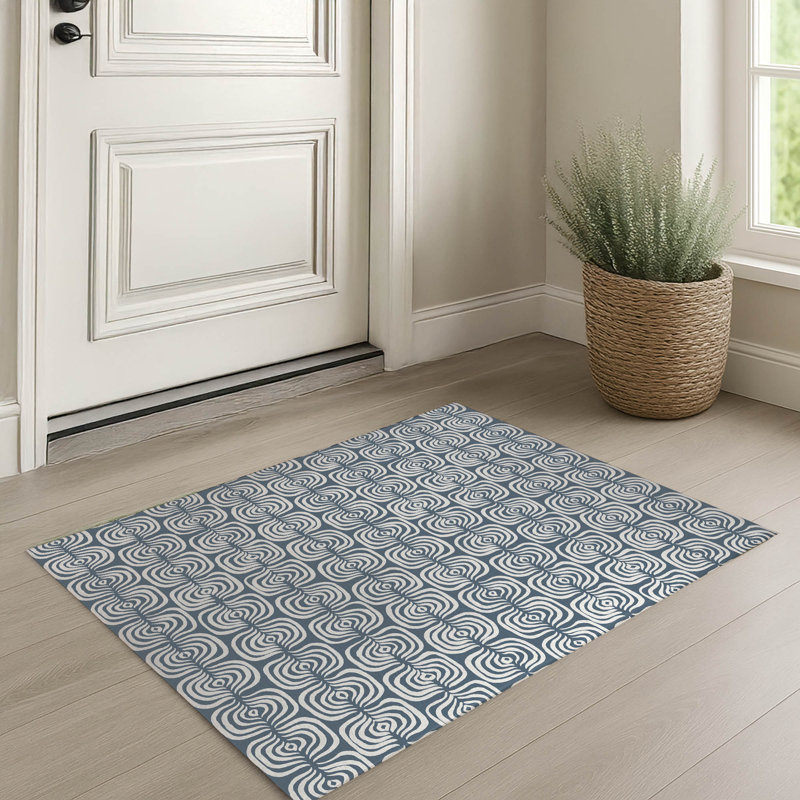 Paillasson d'intérieur The Way, Bleu, L 60 po x L 84 po