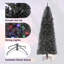 Arbre de Noël mince 4,5 / 6 / 7,5 pi, pré-éclairé avec support en métal pour décoration de maison / bureau-313087894