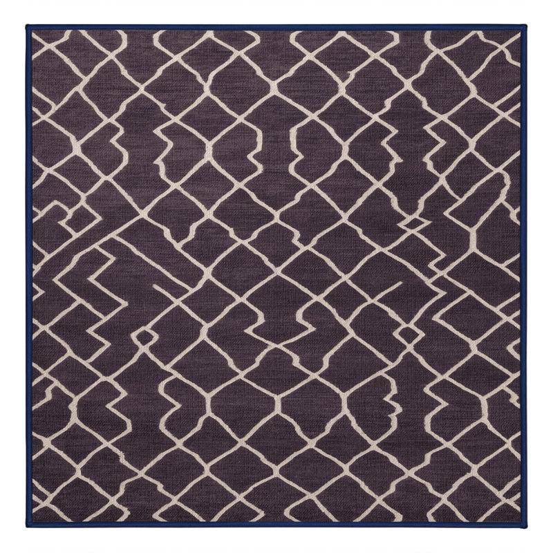 Tapis mauve lavable à la machine, Square 7'
