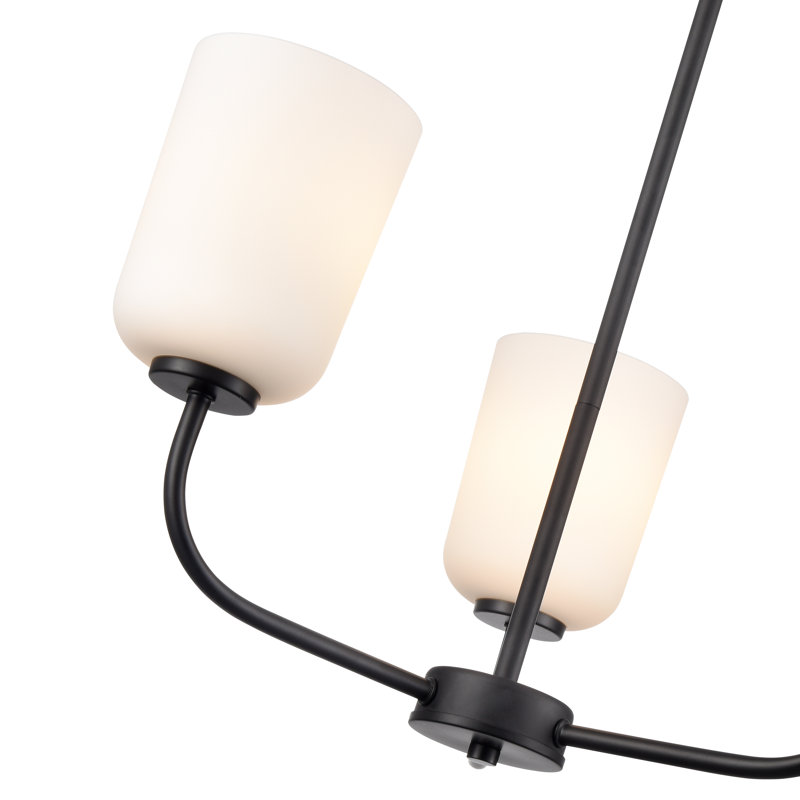 Lustre de 27 po de largeur Laphia, Noir mat, 3