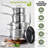 Granitestone Stainless Steel Hammered 10 Piece Nonstick Cookware Set, Stay Cool Handles, Oven & Dishwasher Safe