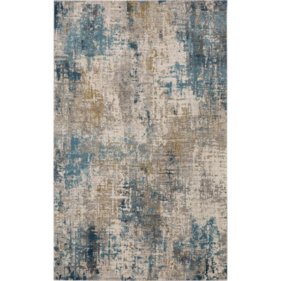 Marseille Blue/Gray/Brown Modern Abstract Area Rug