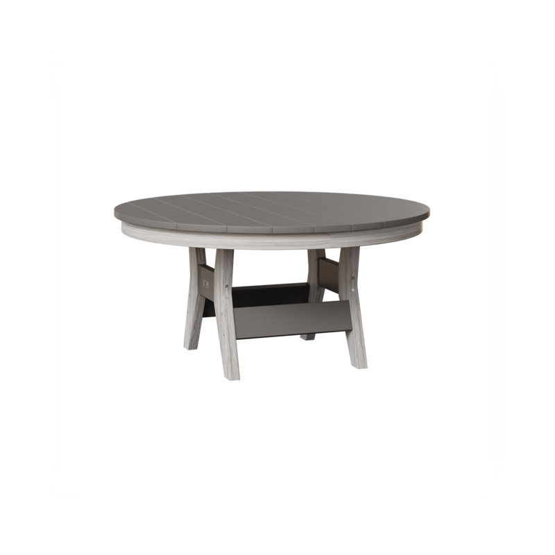 Table de conversation ronde 38 po Berlin Gardens Harbor, Coquille de mer, Gris clair