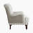 Garrix 31.5" Modern Textured Accent Chair with Button-Tufted Back, Nailhead Trim & Turned Wood Legs