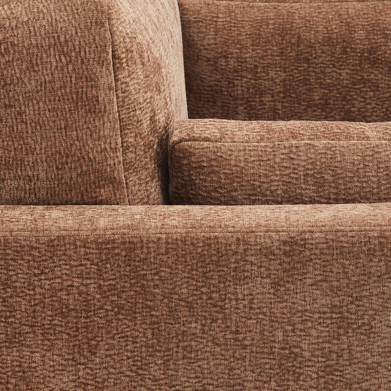Chaise moderne avec accoudoirs, Brun