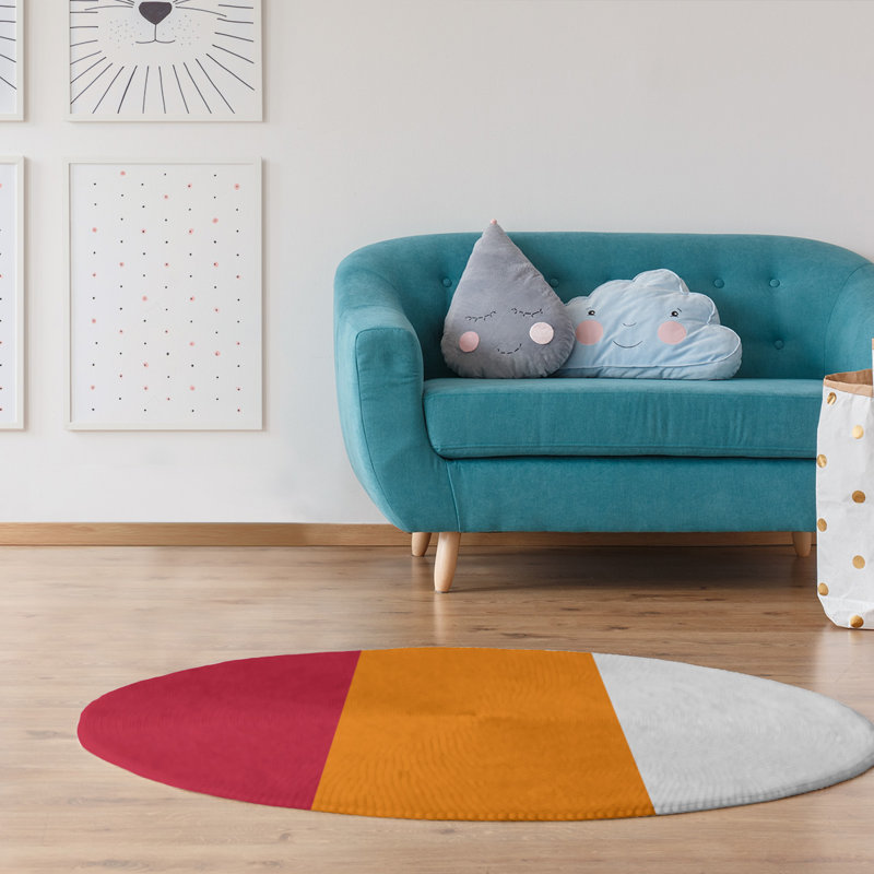 Chenille Indoor Rug, Round 5'