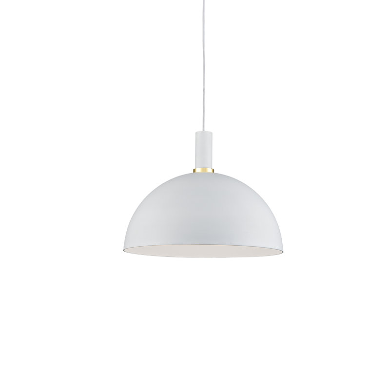 Archibald 1 - Light Single Pendant, White, 12" H x 16" W x 16" D