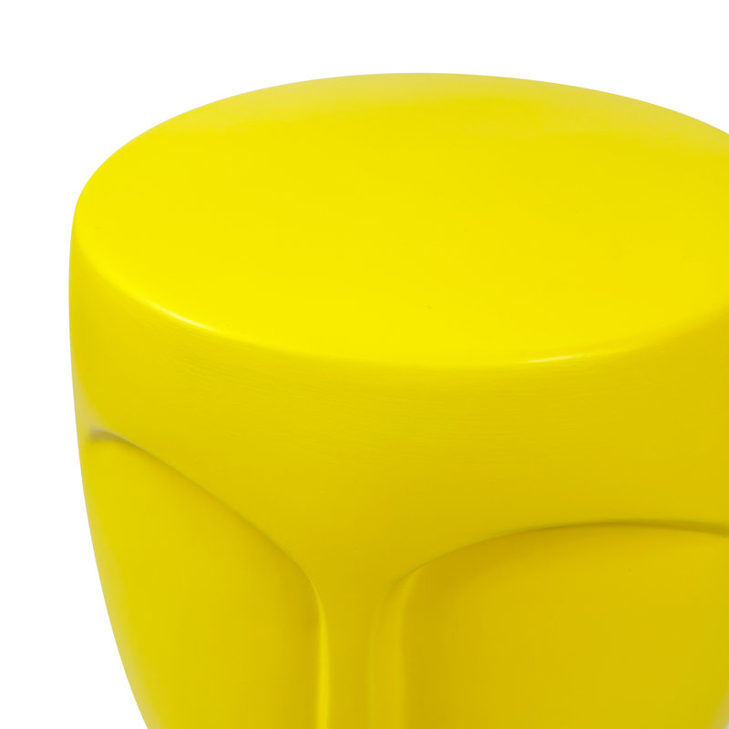 Tabouret artistique en céramique, Jaune pâle