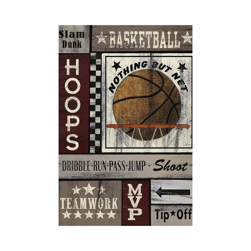Basketball Hoops by Linda Spivey - Wrapped Canvas Print, 101.6 cm H x 66.04 cm W