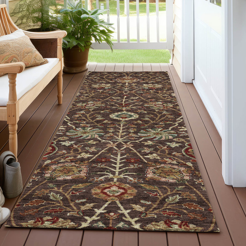 Chayil Area Rug with Non-Slip Backing, Runner 2'3" x 7'6"
