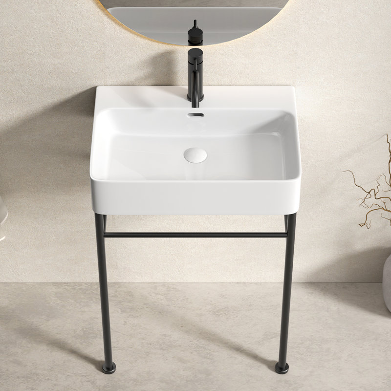 Lavabo de salle de bain autoportant 24 po * 16,5 po * 34,65 po
