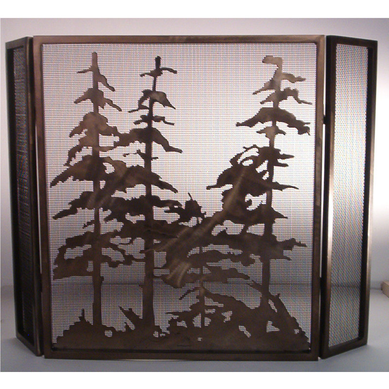 Rustic Lodge Fireplace Screen