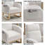 Chaise berçante d'appoint ivoire avec dossier haut et poches de rangement