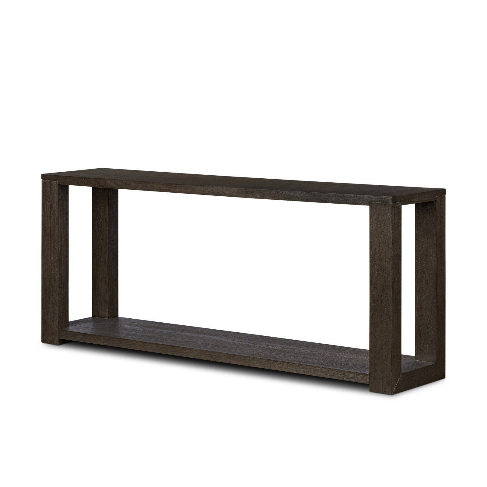 Edison Console Table-Dark Anthracite Oak Veneer, Dark Anthracite Oak