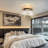 20" Farmhouse Caged Ceiling Fan featuring a Fabric Style Light Kit and Remote Control.