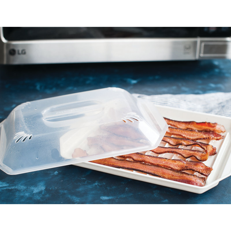 Plateau à bacon compact avec couvercle Nordic Ware