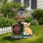 Sitting Corgi Dog Planter Outdoor Decor With Functional Hollow Design For Succulents And Flowers, Weather-Resistant Garden Statue.