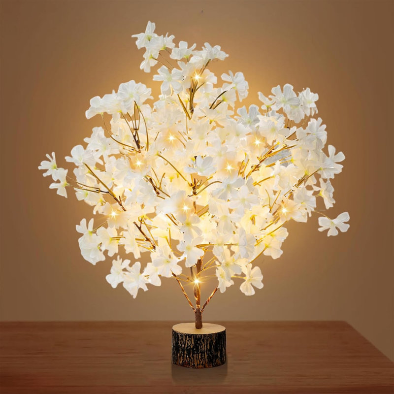 Blossom Tree With 49 Leds, Prelit Little Fake Tree Indoor With Timer