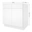Armoire de base pour évier de cuisine prête à assembler avec tablettes réglables et fermeture en douceur-93465824-93465823