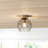 Delos Glass Flush Mount
