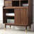 Black walnut unique design bookcase
