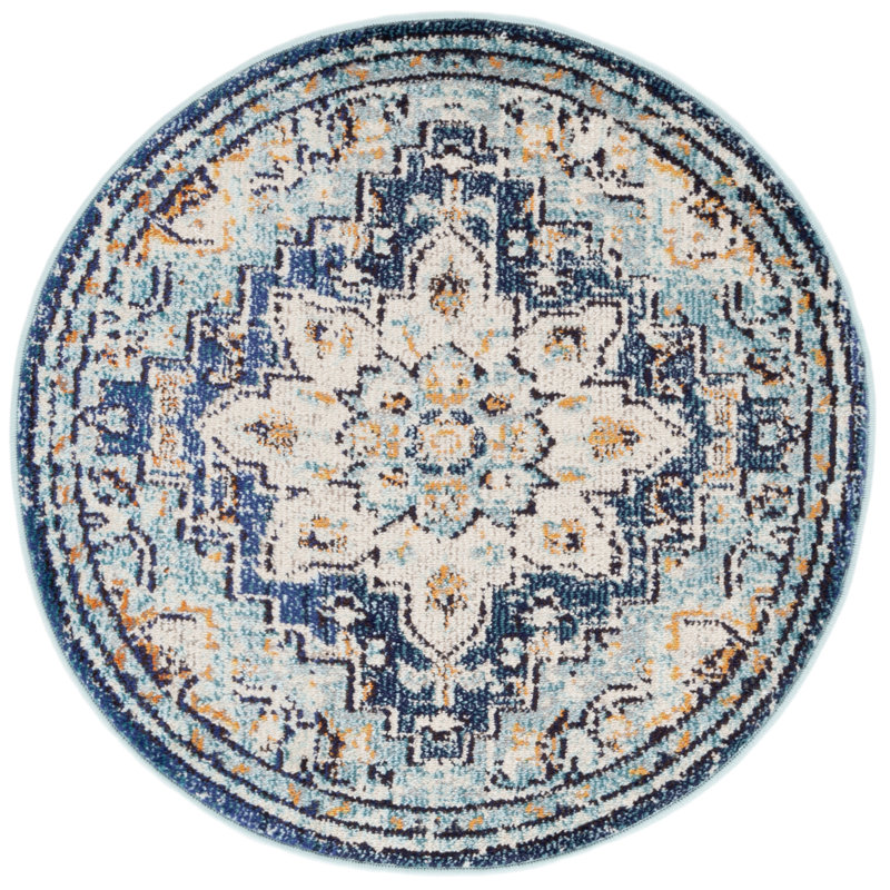 Felty Oriental Indoor Rug, Round 3'