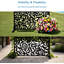 Ensemble de 3 écrans d'intimité 72 po x 47 po, cloison de séparation autoportante en métal pour patio, balcon et jardin