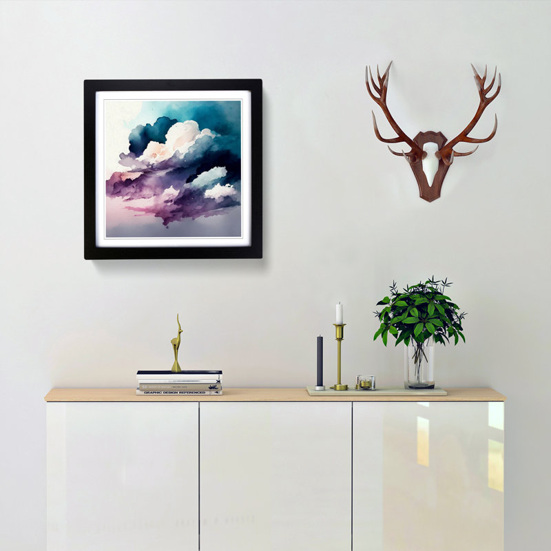 Single Picture Frame Print on Wood, Black