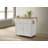 Carol 3-door Mobile Kitchen Cart Natural Brown and White