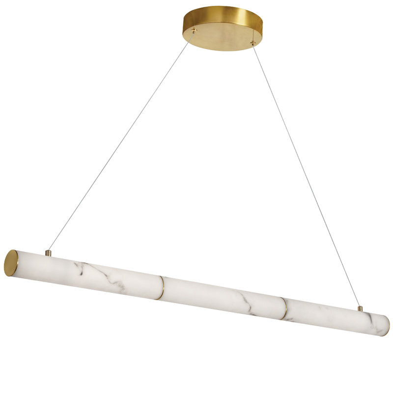 Luminaire suspendu linéaire à DEL Reuben, Laiton vieilli