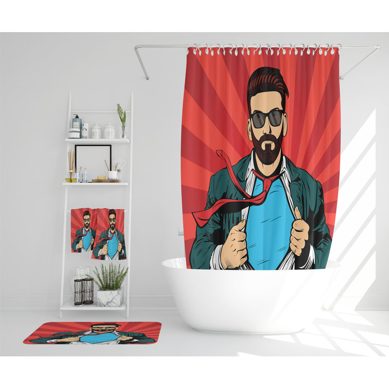 Nathali Polyester Shower Curtain Set