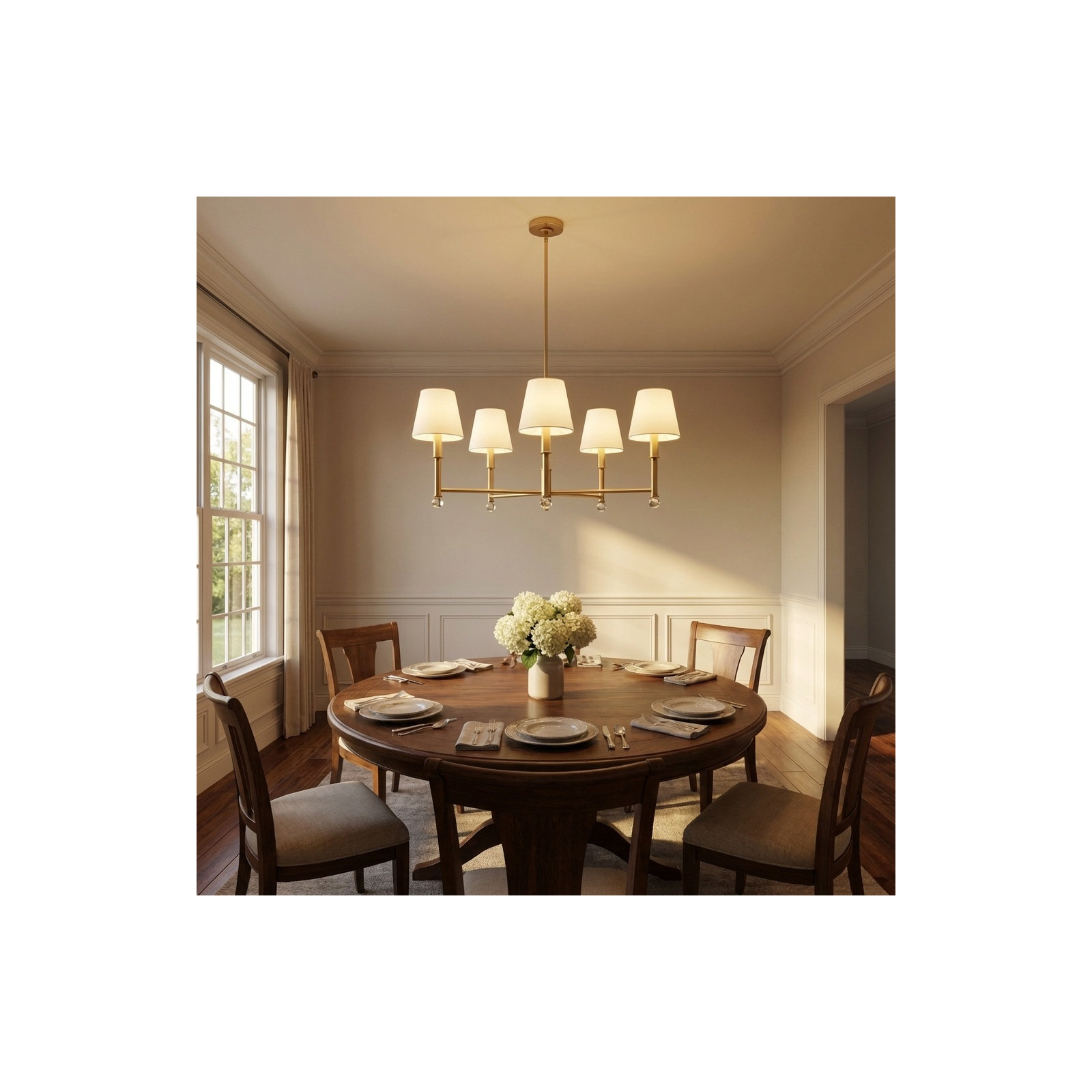 Greard Chandelier, 5 Lights, 60.38" H x 33.13" W  x 33.13" D