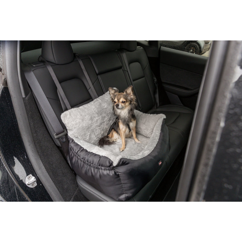 Convertible Black Soft Sided Pet Car Seat and Bed