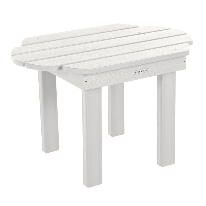Chaise Adirondack en plastique avec table Anette, Blanc