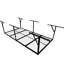 Support de rangement pour le garage, métal robuste 4X8ft, charge de 600 lb, abattant de 22 po à 40 po, noir, peut être utilisé au plafond, peut accueillir différentes tailles de rangement noir, capacité de poids, hauteur réglable, récupération