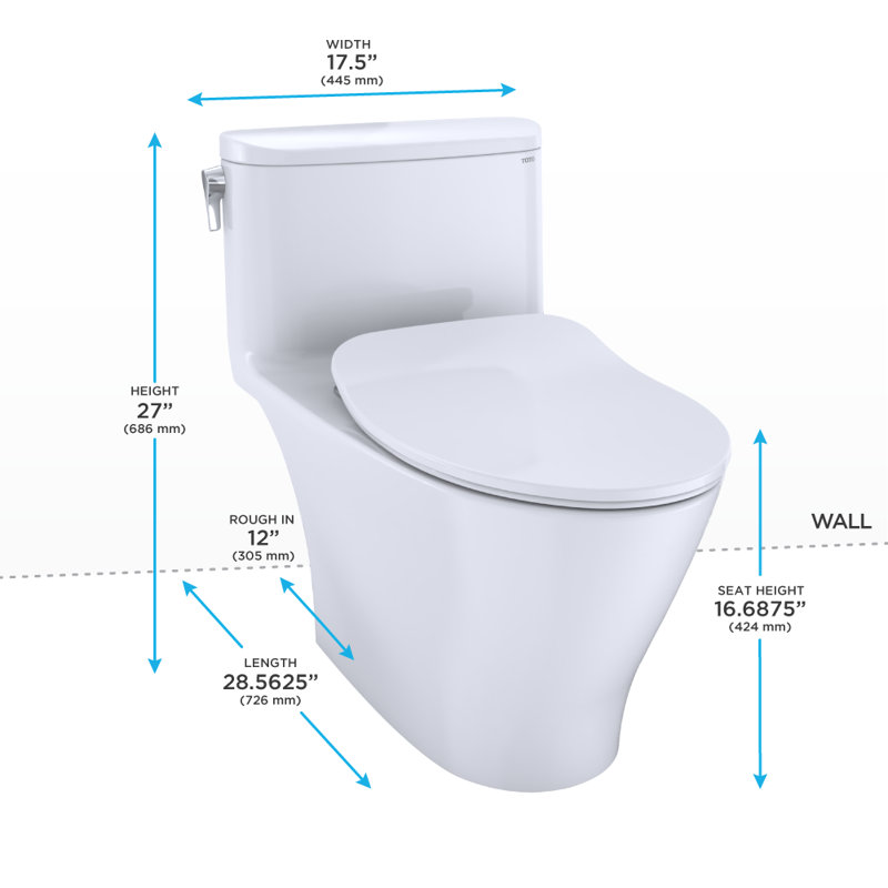 Nexus® 1.28 GPF Elongated One-Piece Toilet High Efficiency Flush (Seat Included)