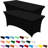 Spandex Tablecloth 2 Pack [6FT, Black] Tight, Fitted, Washable And Wrinkle Resistant Stretch Rectangular Patio Table Cover For Event, Wedding, Banquet & Parties [72Lx30wx30h Inch]-2020670820