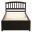 Lit plateforme simple avec lit gigogne Finish - Bois massif pour une chambre à coucher apaisante-527105614