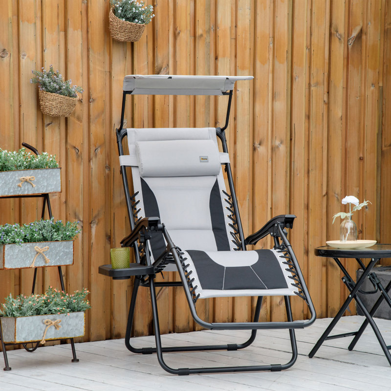Outdoor Lounge Chair, Light Grey