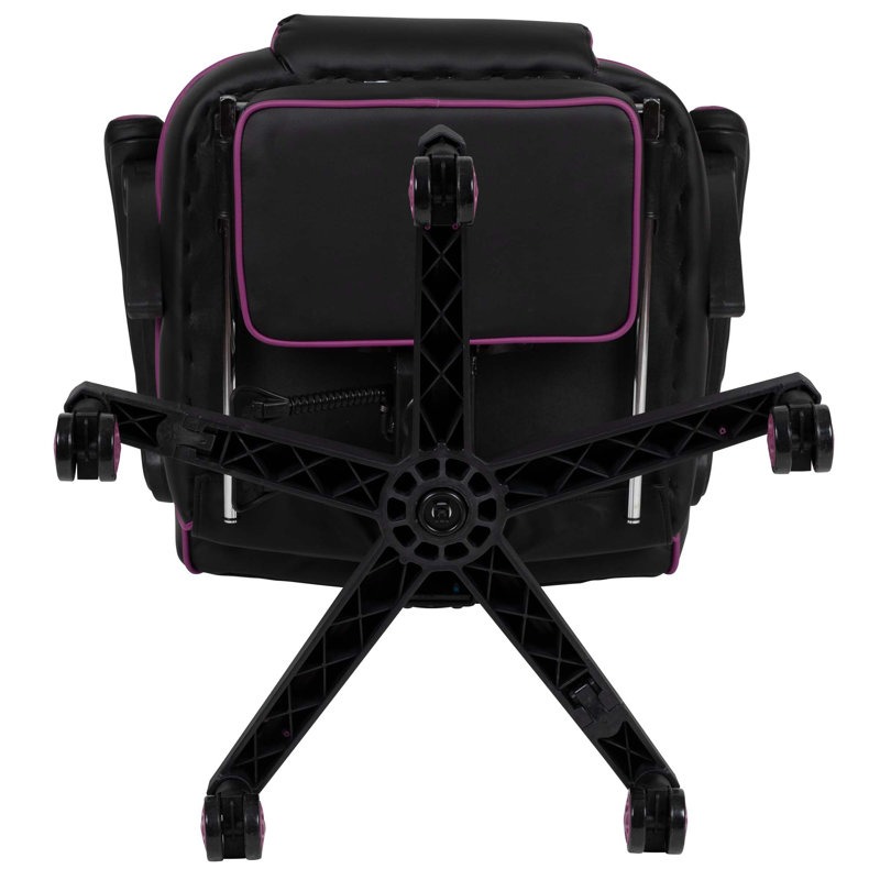 Inbox Zero Adjustable Height and Flip Up PC & Racing Game Chair, Purple