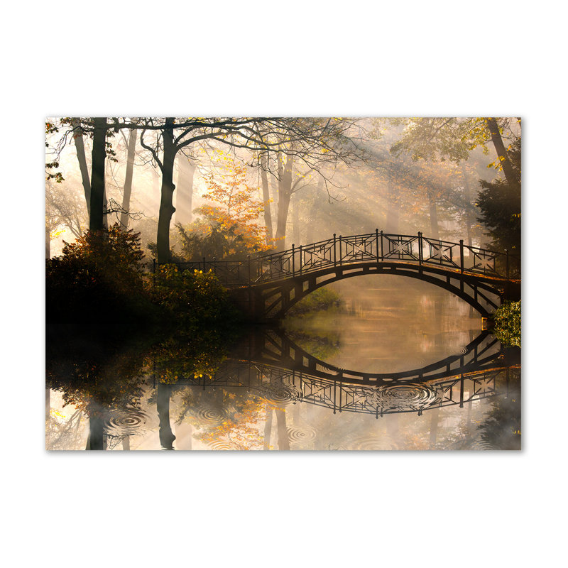 Old Bridge In Autumn - Wrapped Canvas Print