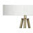 Contemporary Brass Metal Floor Lamp, 63" High With Ivory Cream Shade | Gift Idea