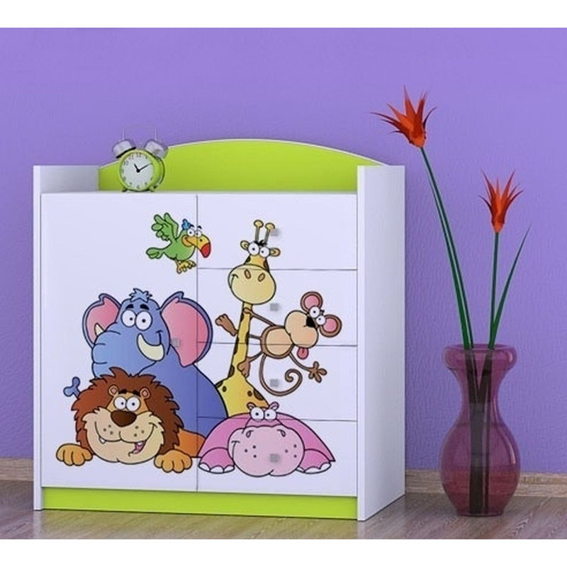 Niemeyer Kids 4 - Drawer Combo Dresser, Green