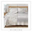 Ensemble de courtepointe réversible gris / taupe corail avec taies décoratives-110847210