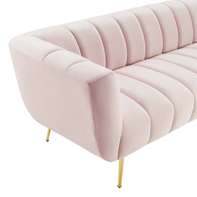 Canapé Modway, Velours rose